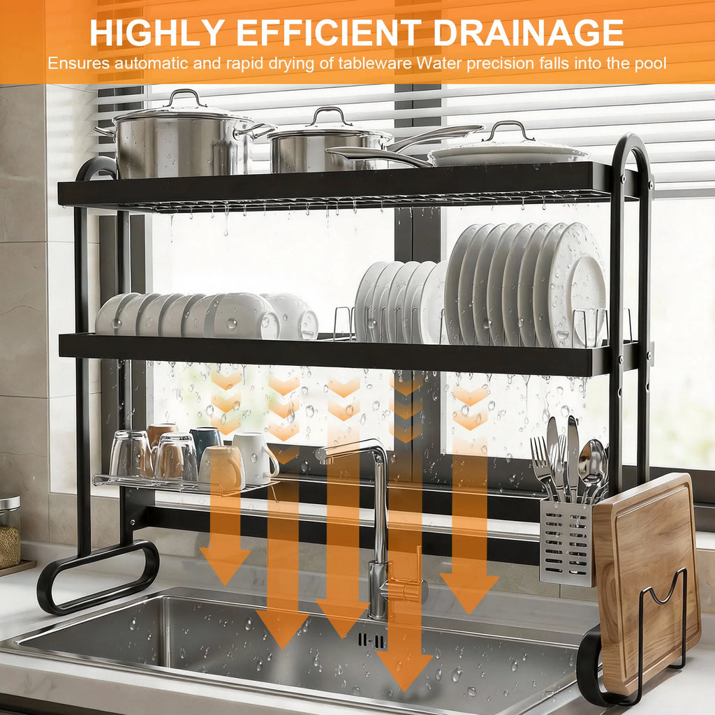 Stainless Steel Dish Drainer Over Sink