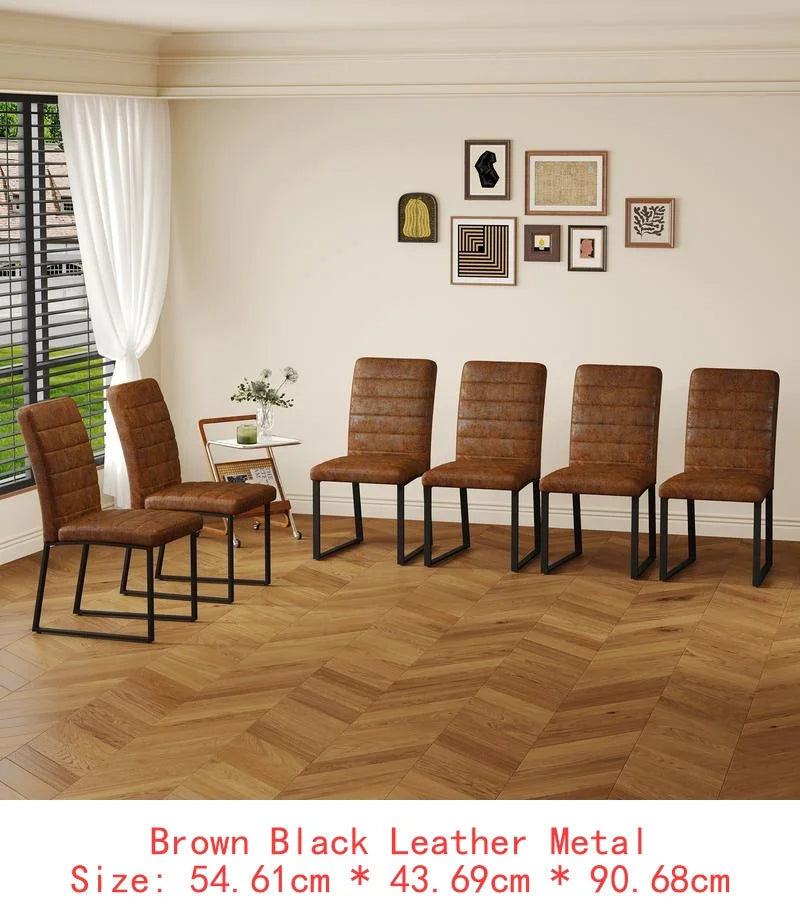 6 Heavy-Duty Thick Cushion Iron Frame