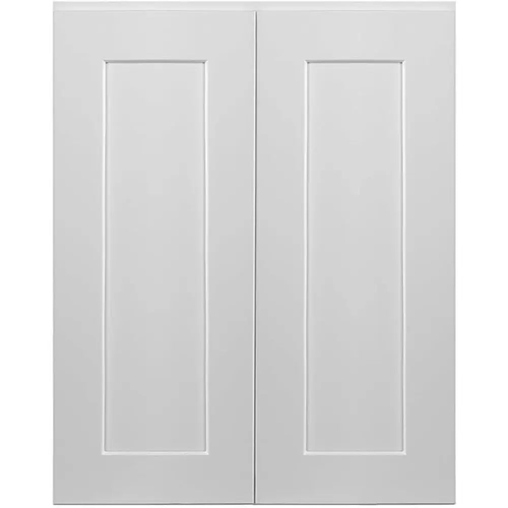 White Solid Wooden Wall Cabinet, 24X12X30" Assembled