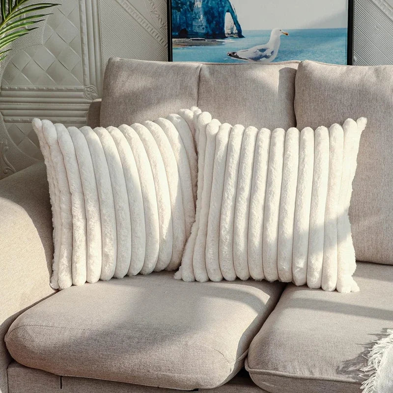 Faux Rabbit Fur Cushion Cover
