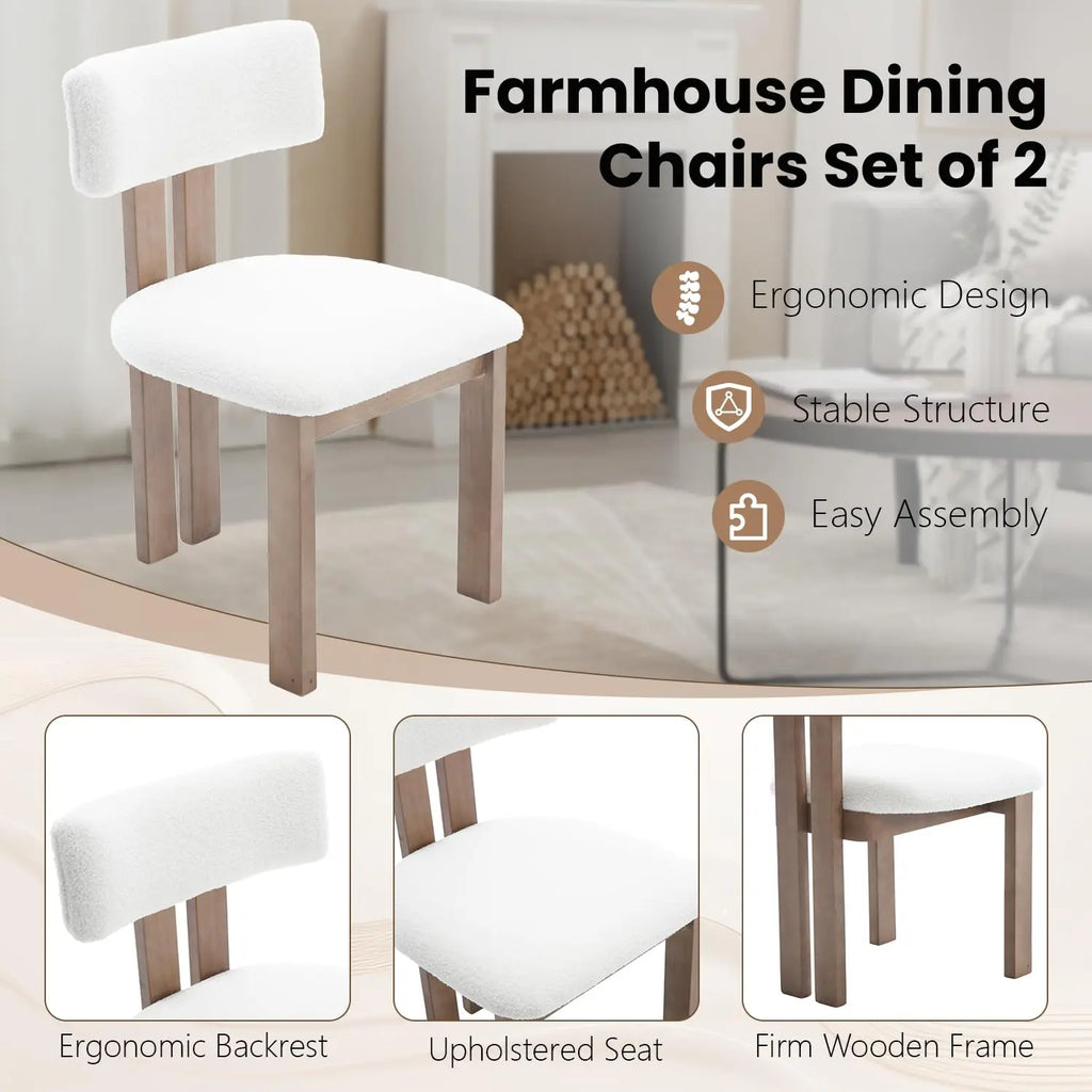 4 Farmhouse Linen Curved Back