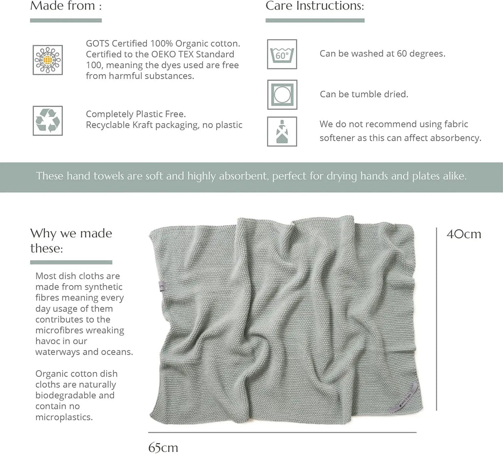 Organic Cotton Kitchen Dish Towels 2