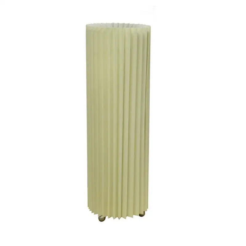 16.5" Metal Lamp w/Folded Ivory Shade