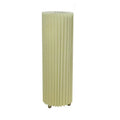 16.5" Metal Lamp w/Folded Ivory Shade