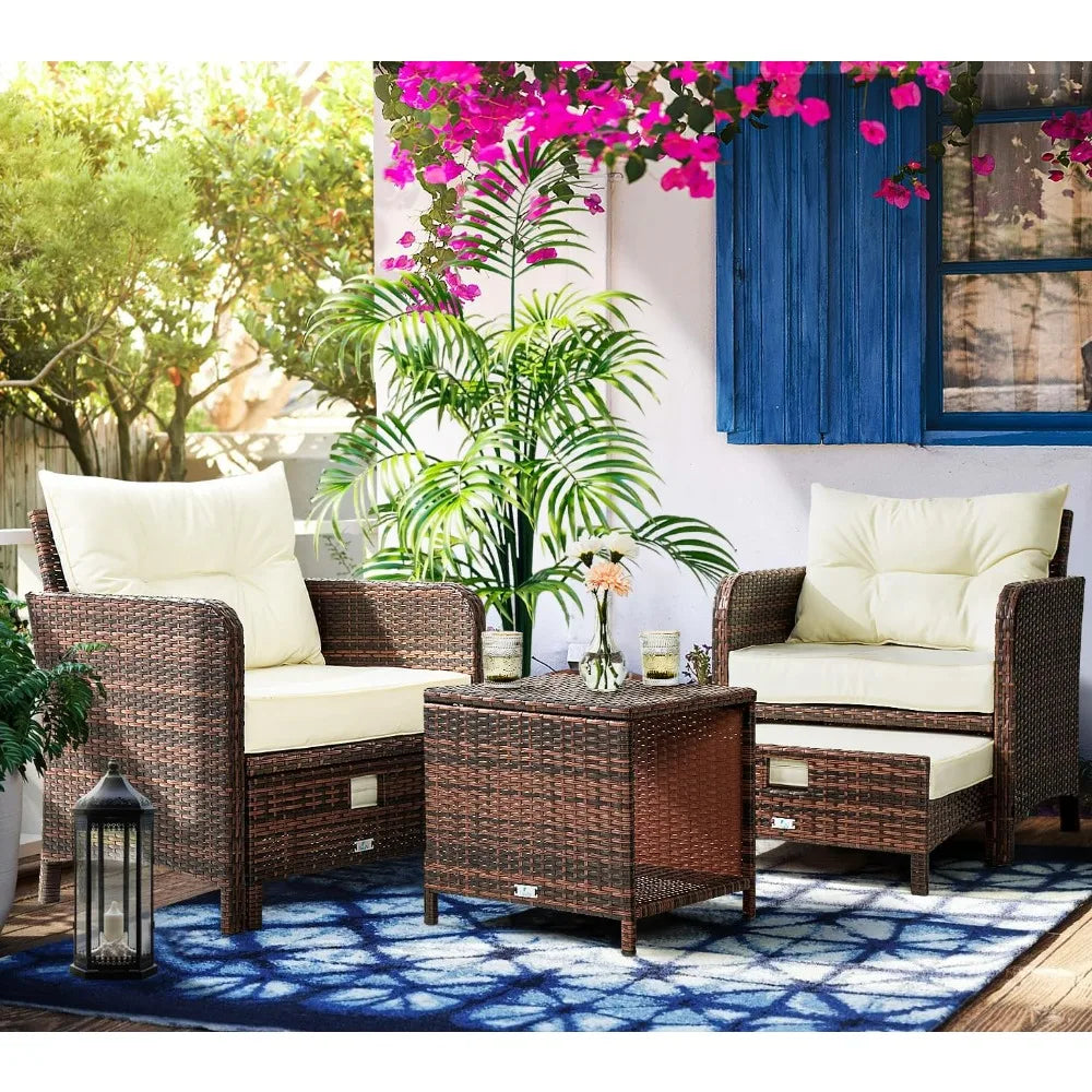 5-Piece Rattan Patio Set