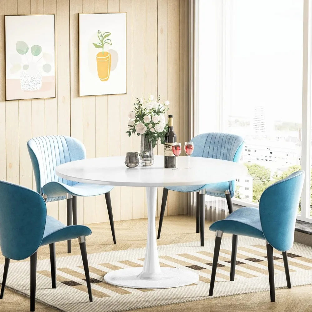 42" White Round Tulip for 4-6 MDF