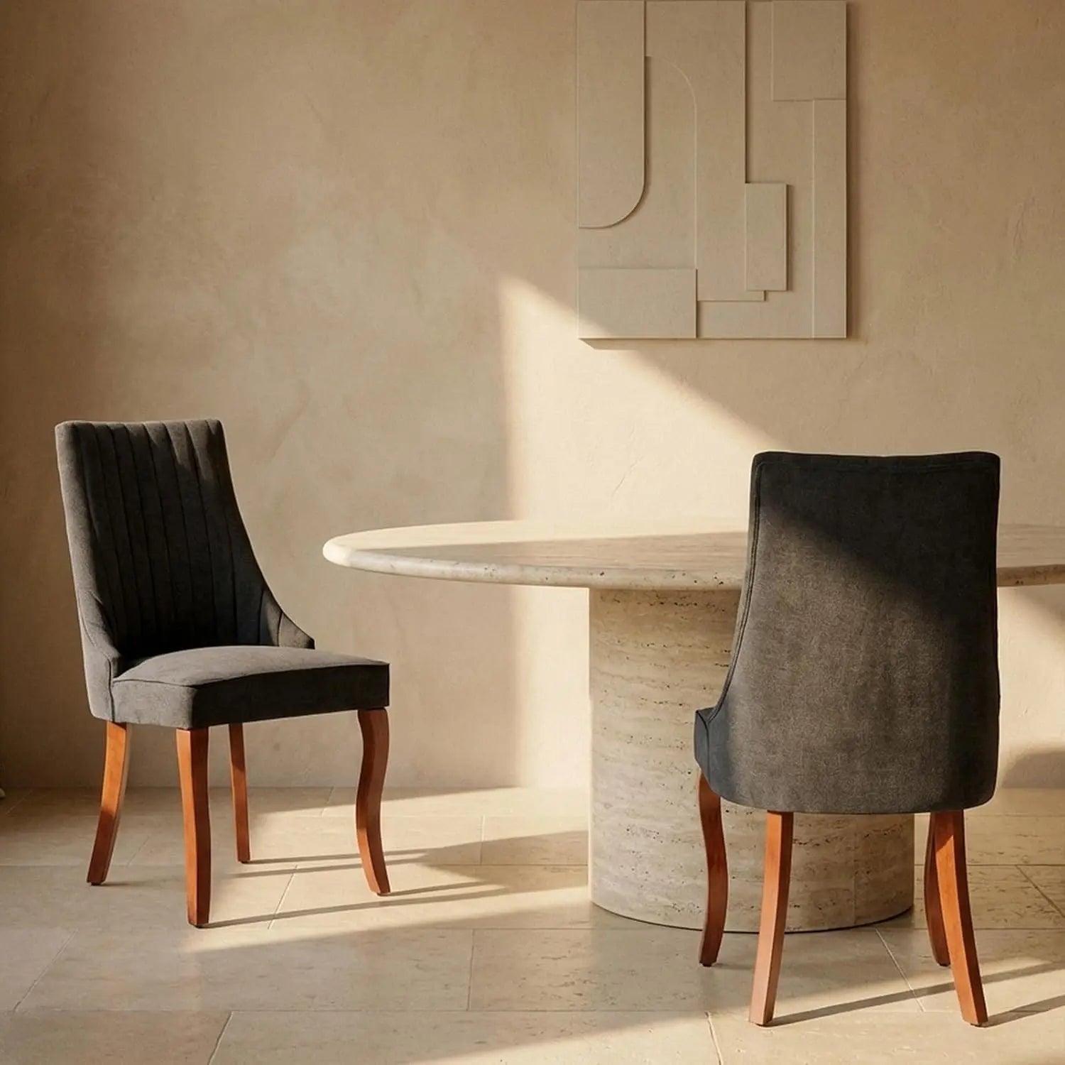 2 Upholstered High Back
