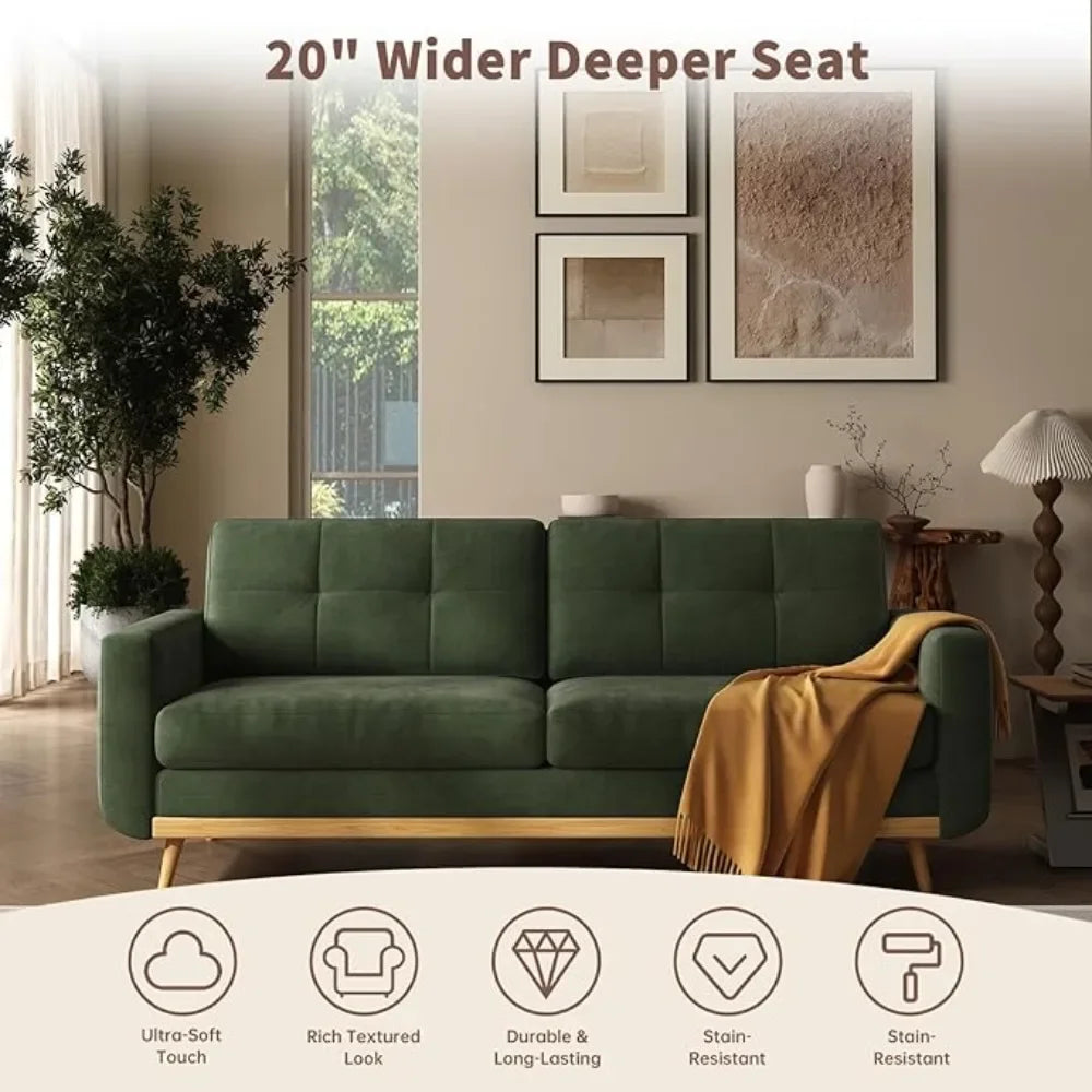 MCM Loveseat Button Tufted