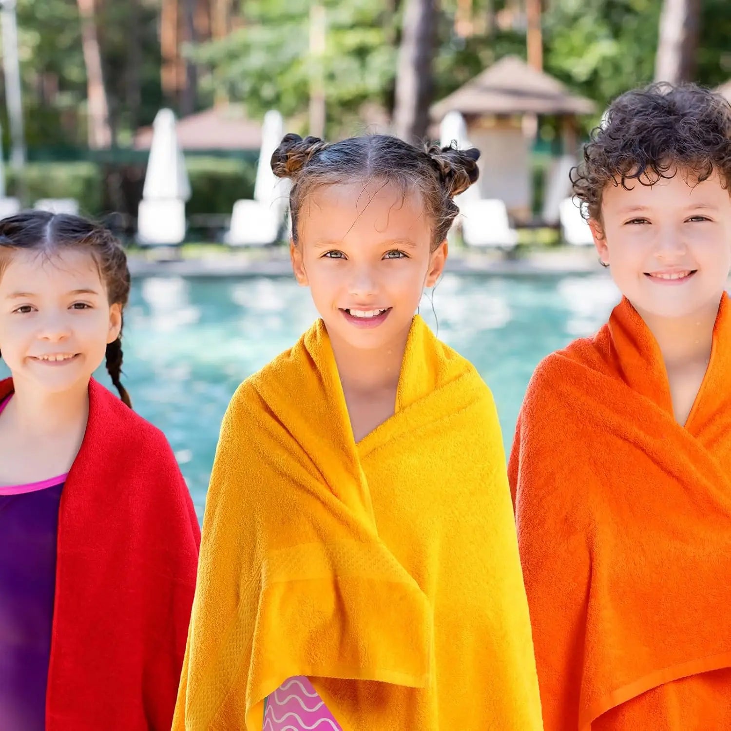 12-Pack Cotton Bath Towels 28x55"