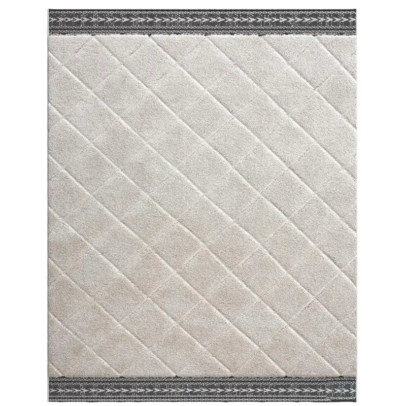 8x10 Tufted Cream Bijou Diamond