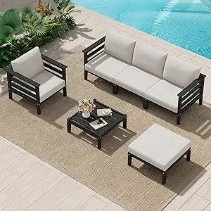 HDPE Patio Set, 6 Pieces