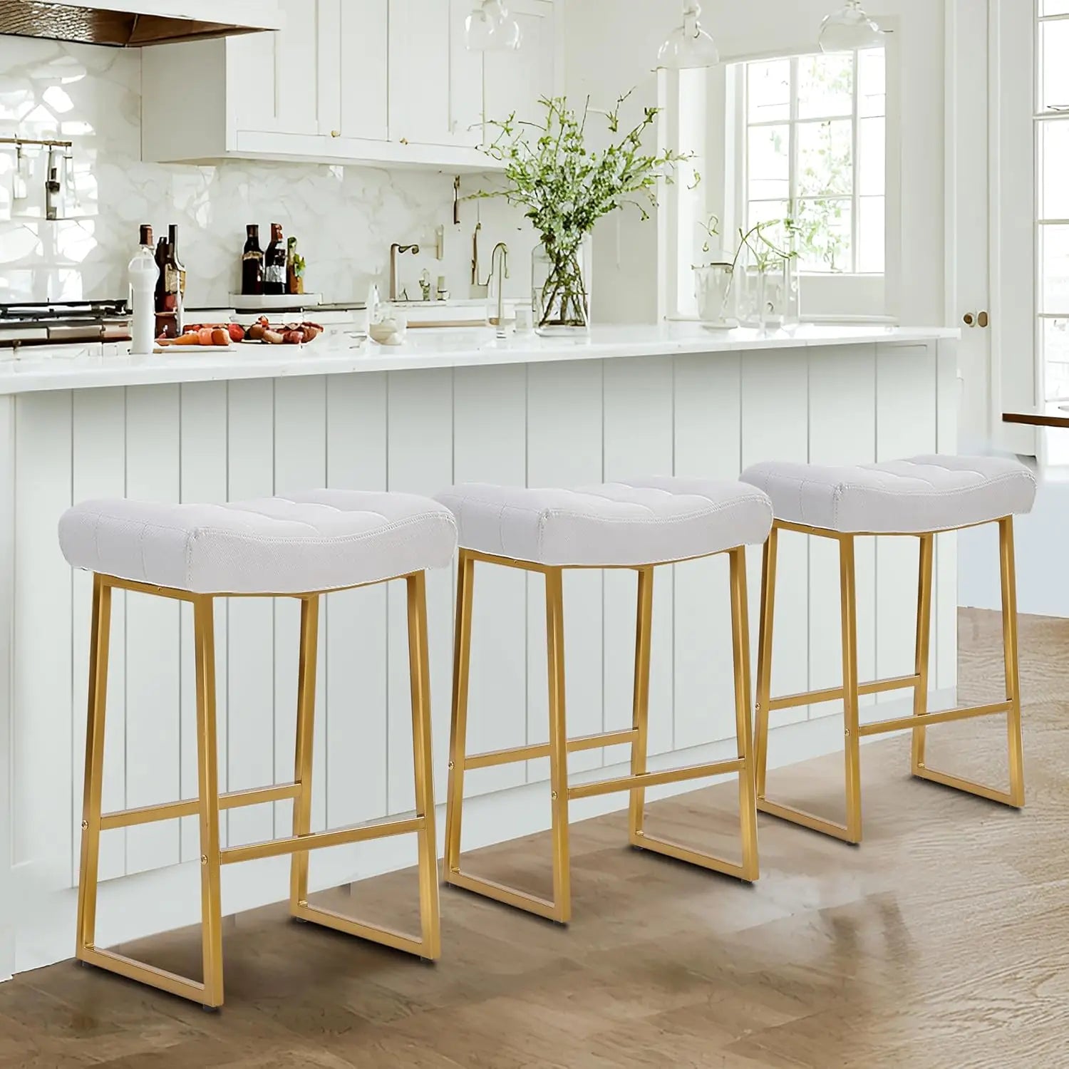 3 Black Bar Counter Height Stools