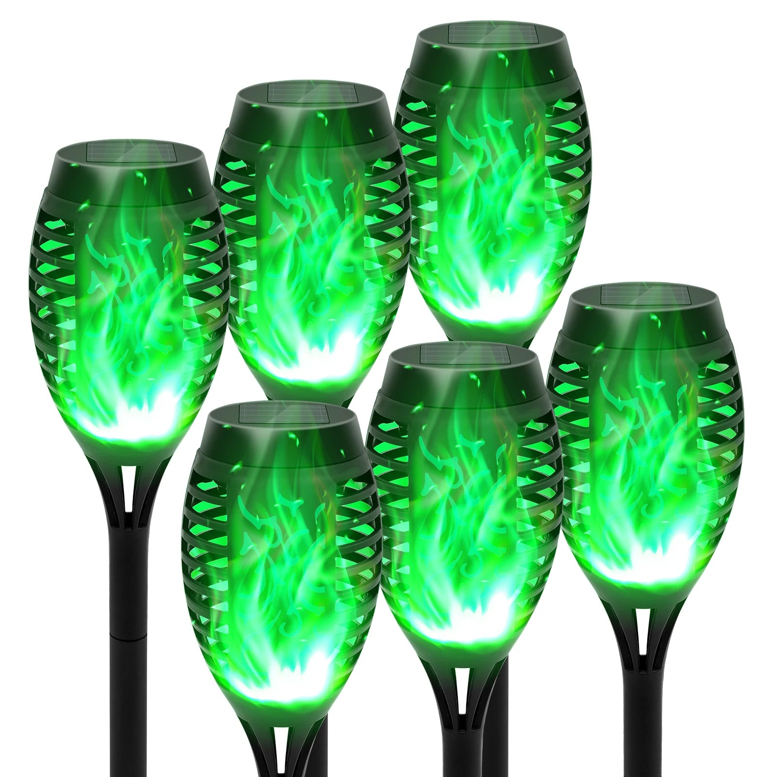 4/6/8/12 Solar Flame LED Torch Light