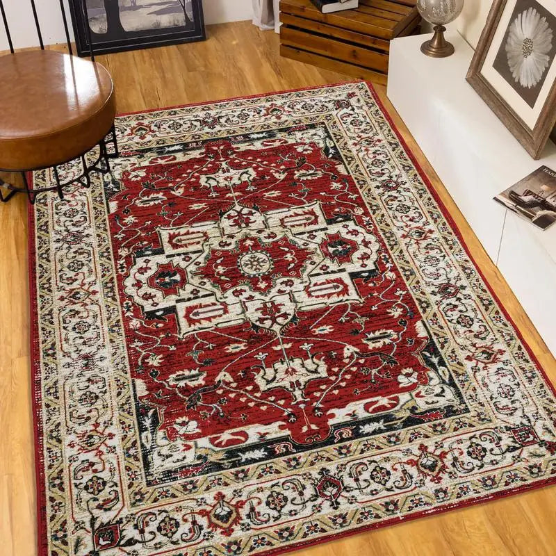 6x9 Boho Persian Yellow/Red Washable