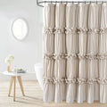 Camel Ruffle Shower Curtain Vintage