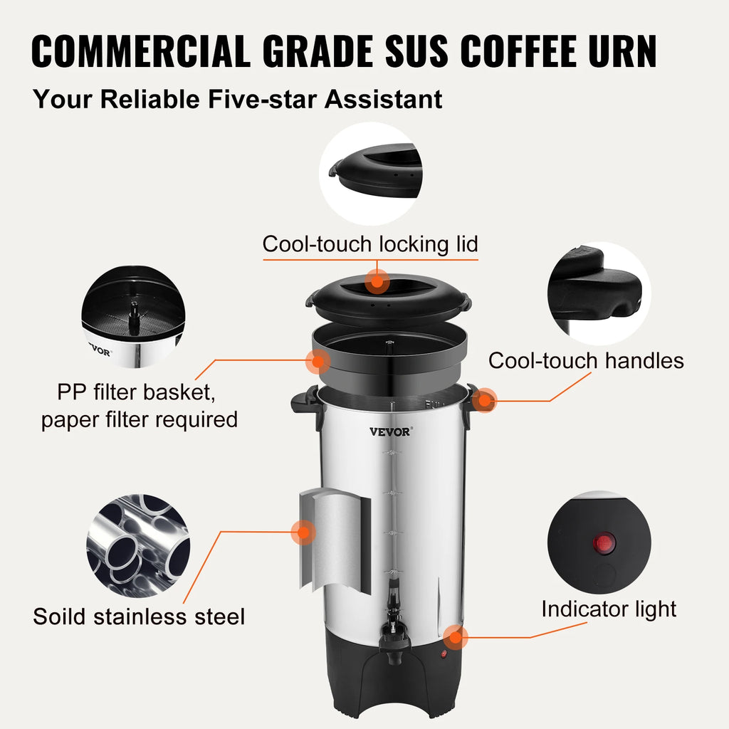 50 Cup Commercial Coffee Urn Stainless