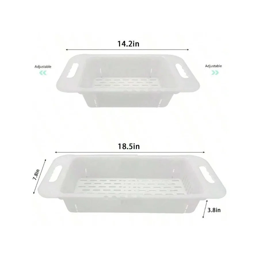 Extendable Over-The-Sink Colander Fruits Vegetables