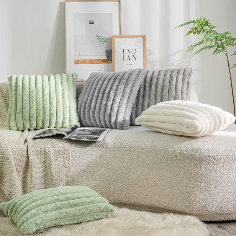 Faux Rabbit Fur Cushion Cover