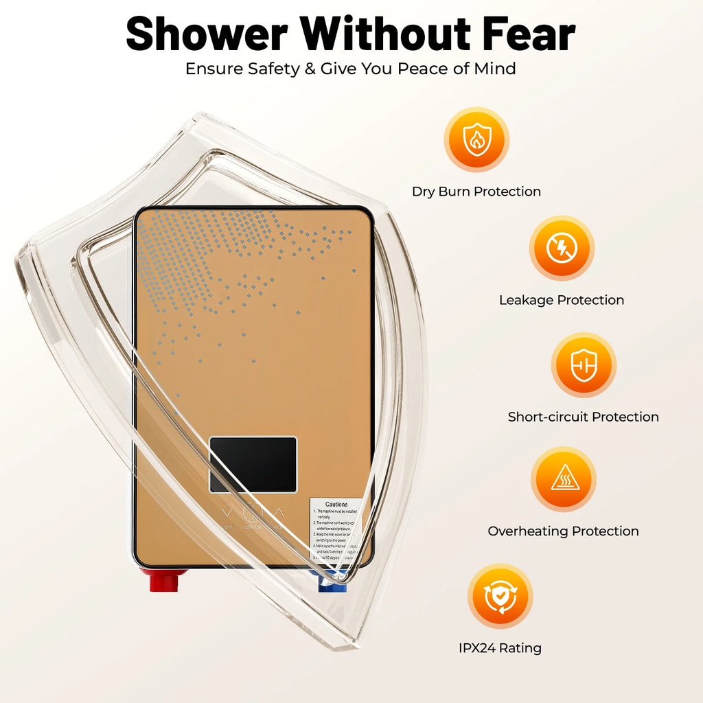 Instant Water Heaters W/Hand Shower AC 110V 4500W Stainless