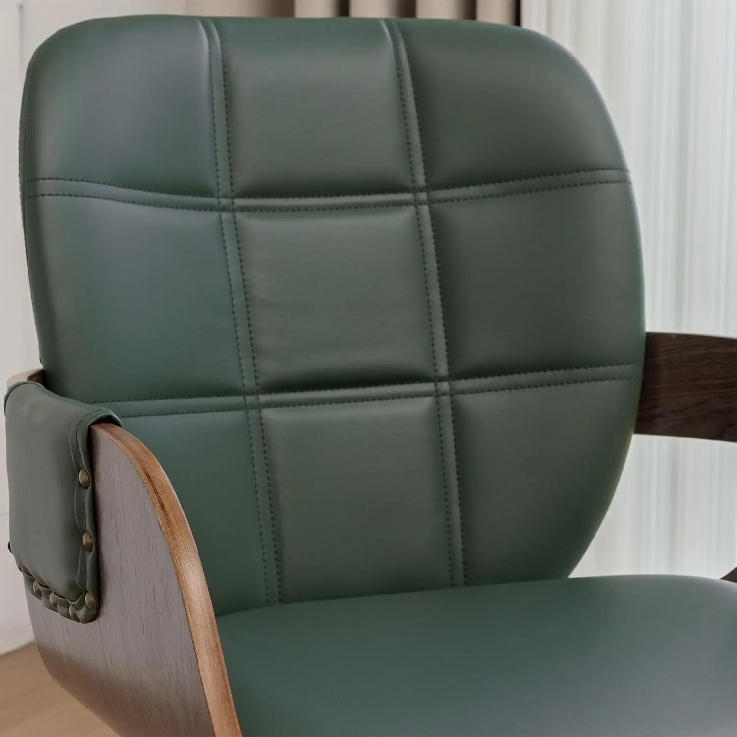 2 MCM Swivel Faux Leather