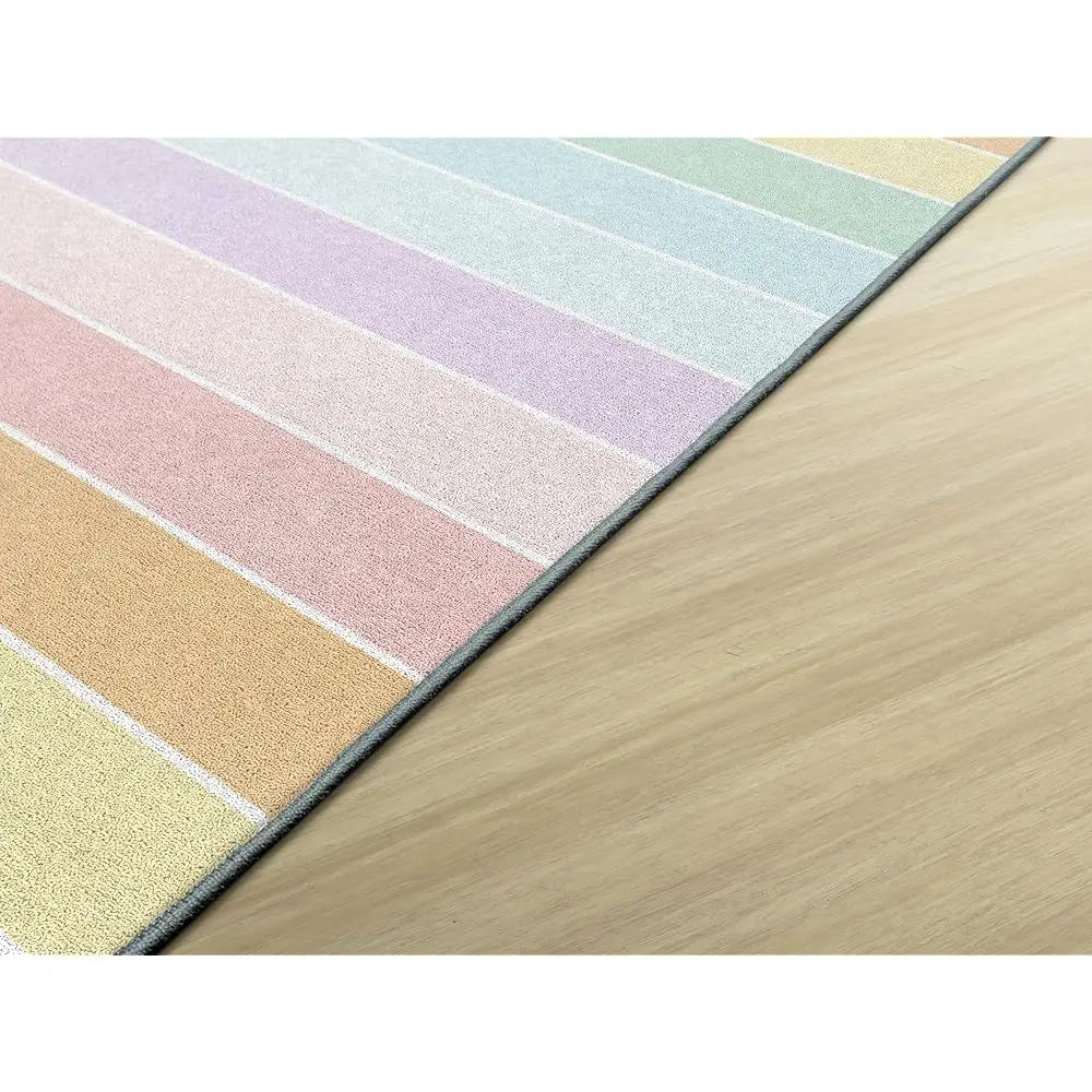5x7'6" Pastel Rainbow Stripe