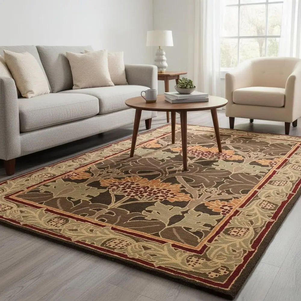 9x12 Handmade W. Morris Traditional Oriental 100% Wool