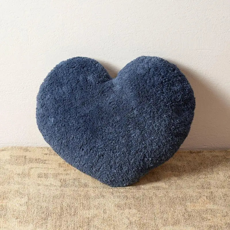 Blue Heart Pillow 16x14