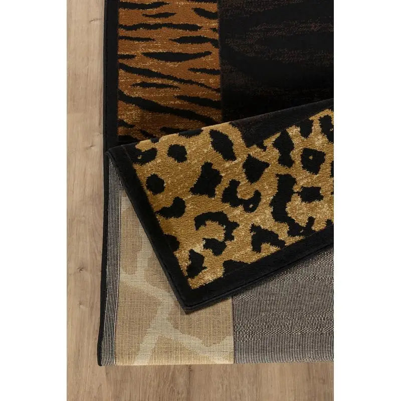 2'7"x7'3" Animal Print /Black