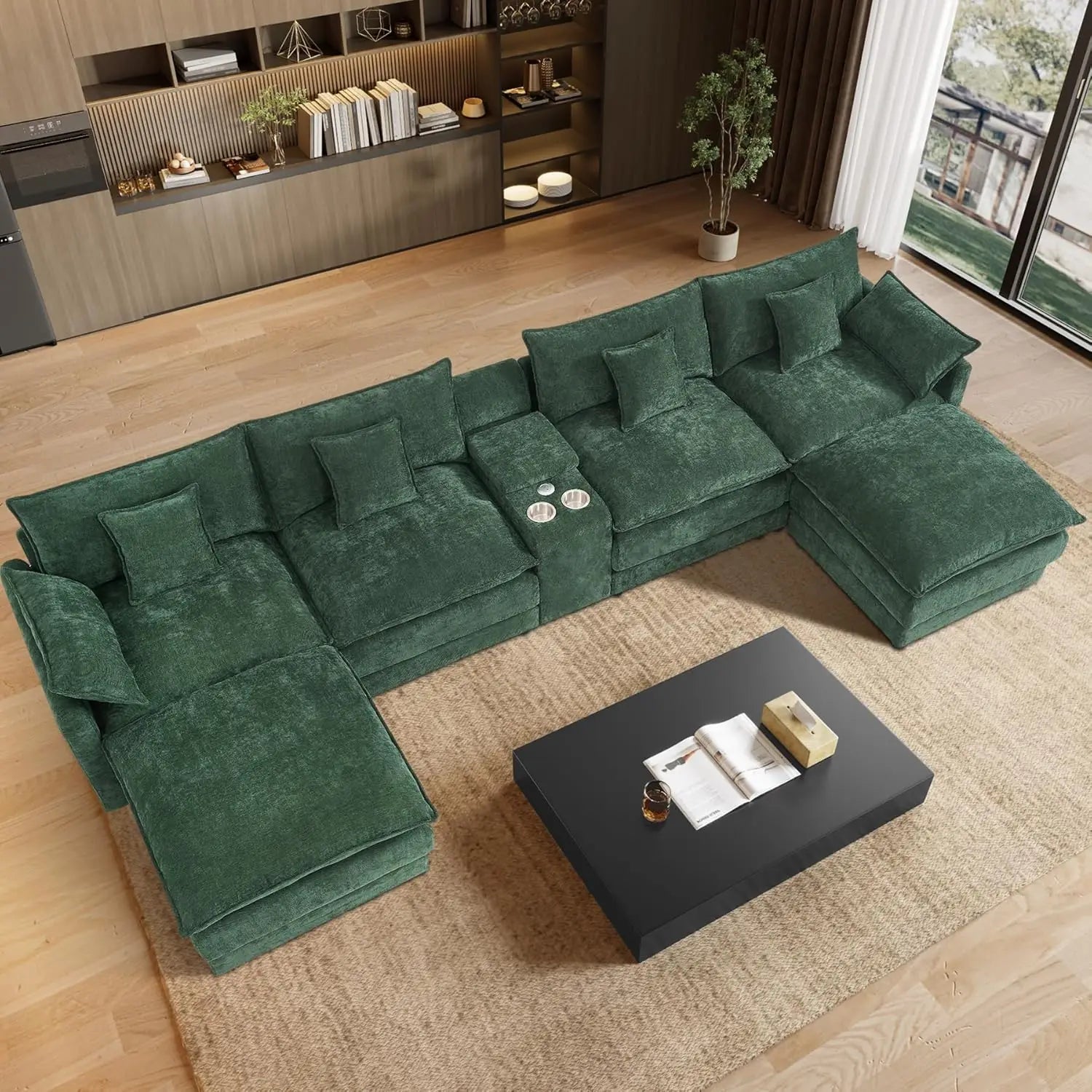 145" U Shaped Cloud Couch Sectional