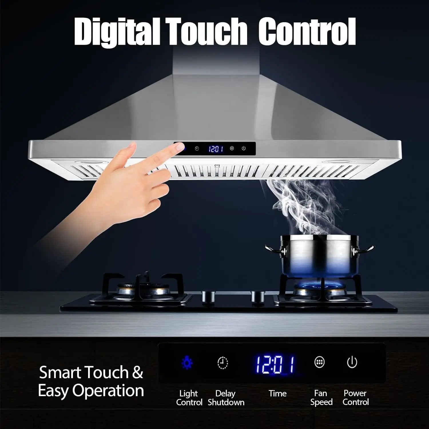 36" 700CFM Wall Mount Ducted/Ductless Stainless