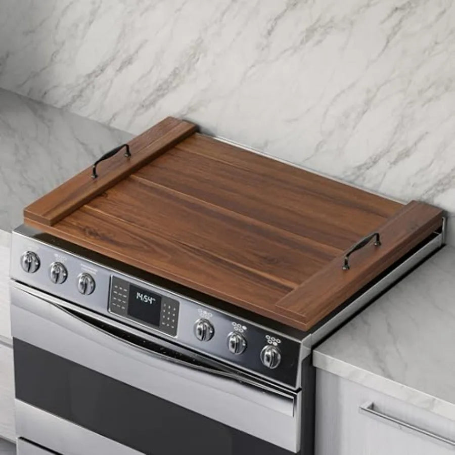 Stove Cover Acacia Wood, RV Stovetop/Sink