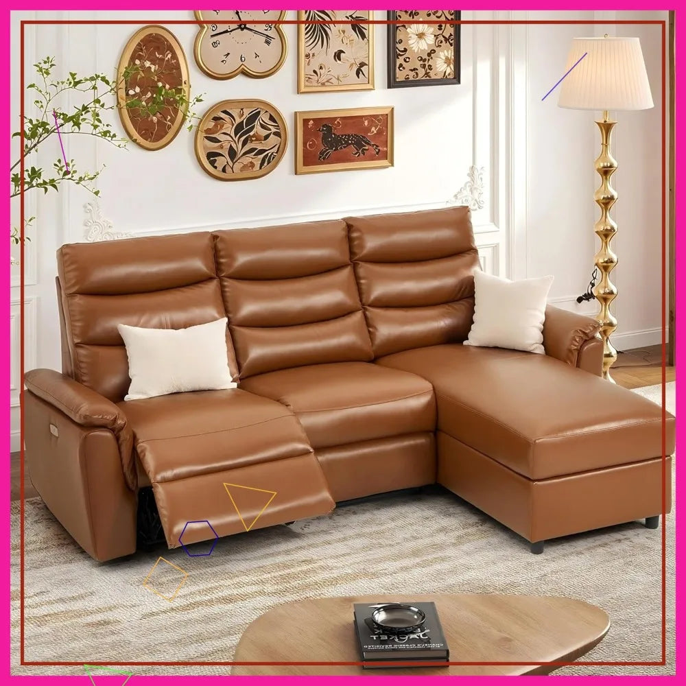 Electric Reclining Sofa w/USB & Storage