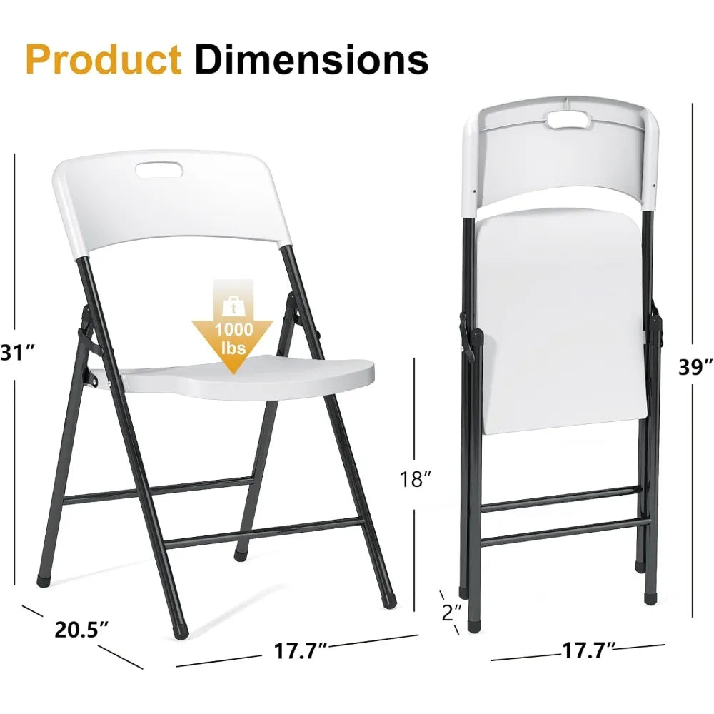 6 Pack Heavy Duty Folding Chairs