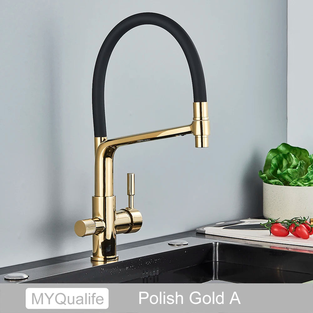 Matte Black Tap Pure Water Filter Mixer