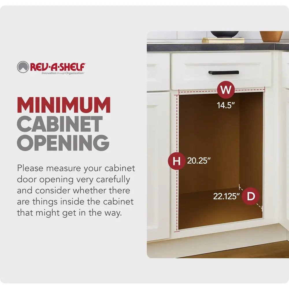 Double Trash Under Cabinets Pullout, 35 Quart 8.75 Gallon