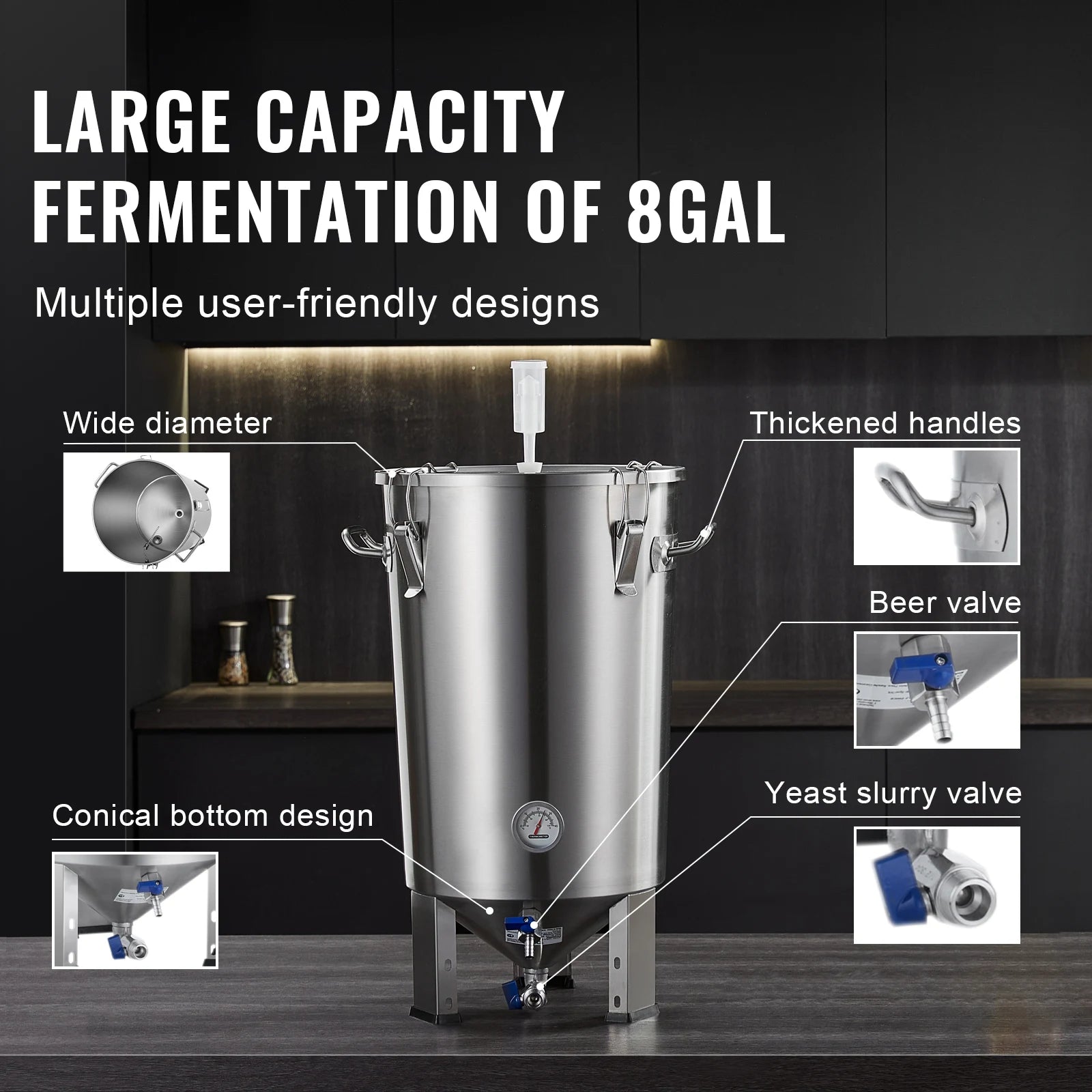 8 16 GALLON Beer Brew Fermenter