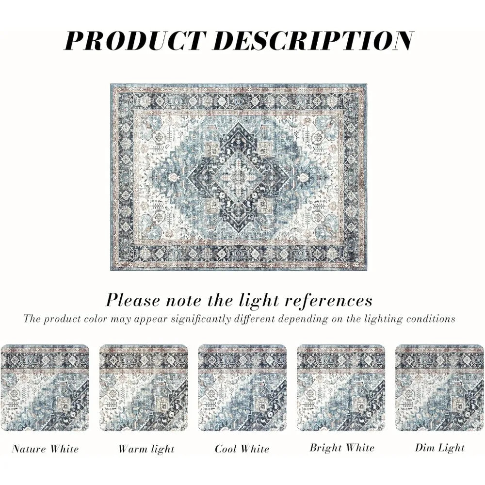 8x10 Vintage Boho Low Pile