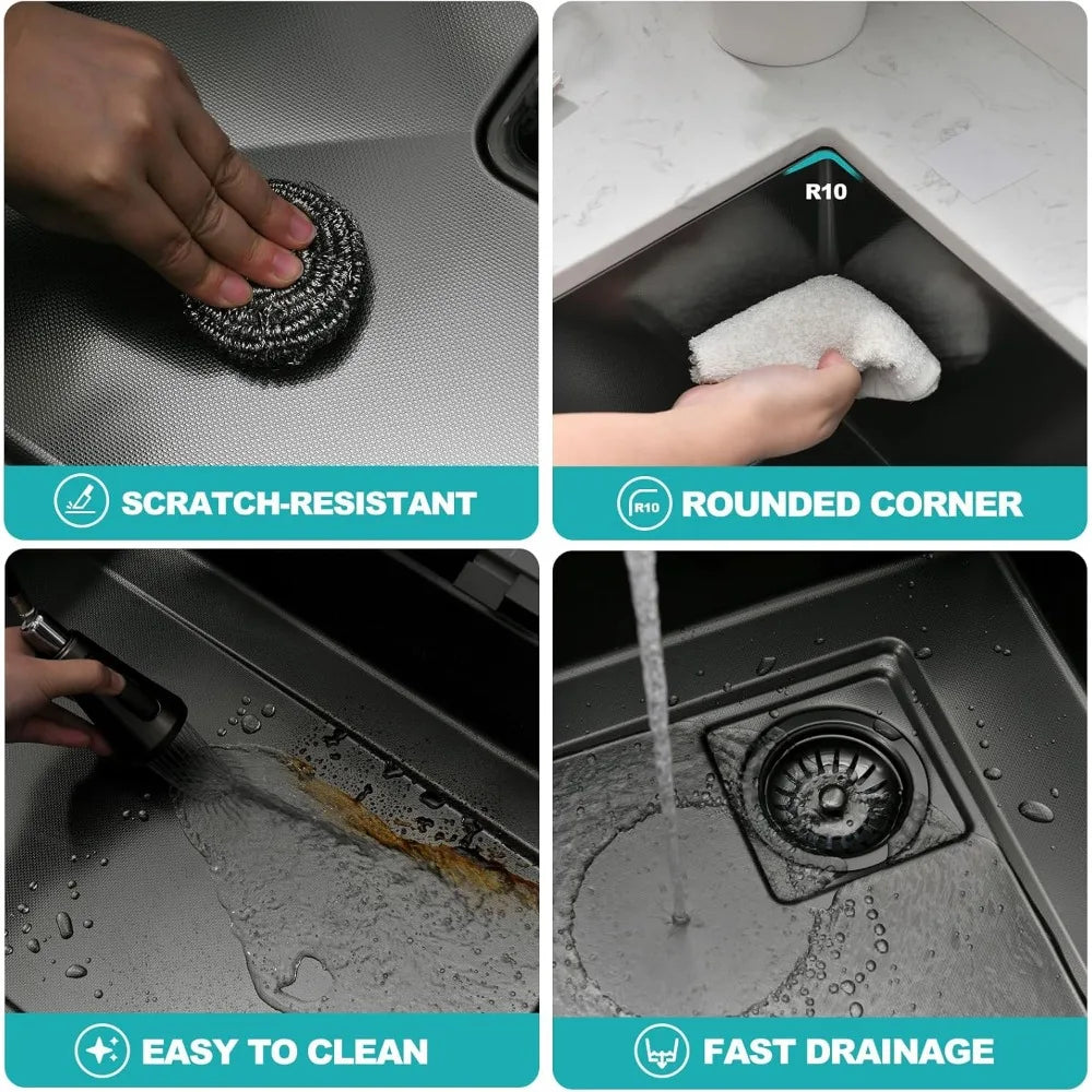 34" Drop-in Single Bowl Stainless w/Faucet