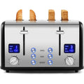4 Slice Toaster, LED Display, Stainless