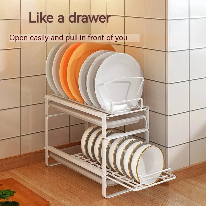 Stackable Drawer Bowls and Plates Organizer