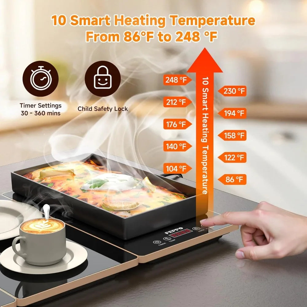 Electric Warming Tray, 4-in-1 Food Warmer