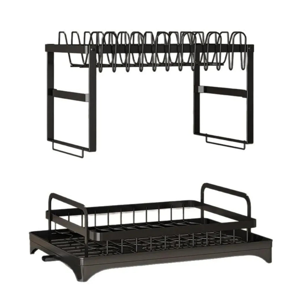 2-Tier Rotating Dish Rack – 360° Swivel