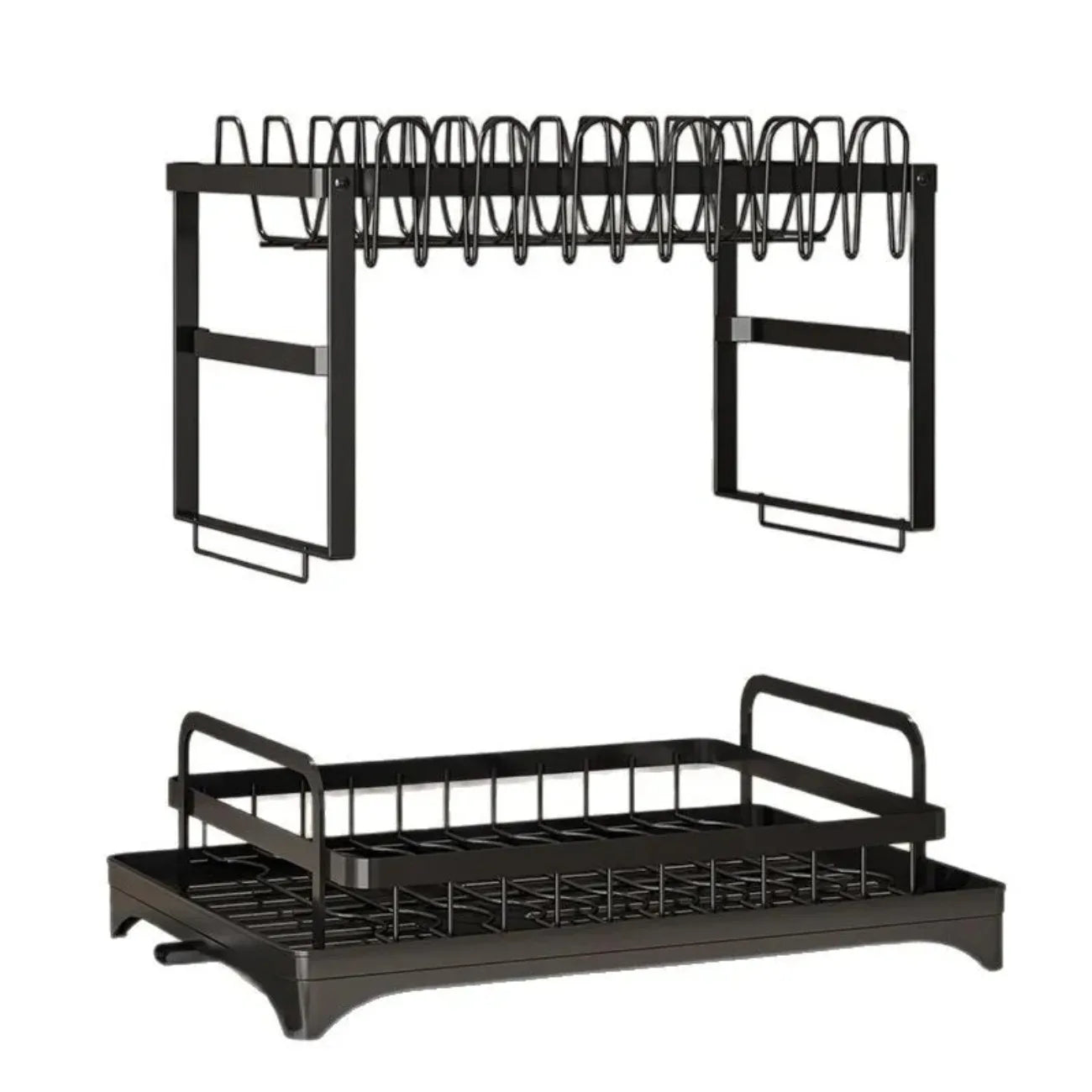 2-Tier Rotating Dish Rack – 360° Swivel