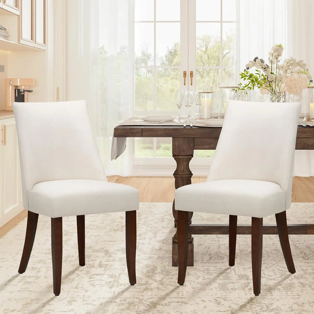 2 Modern Upholstered Wood Legs