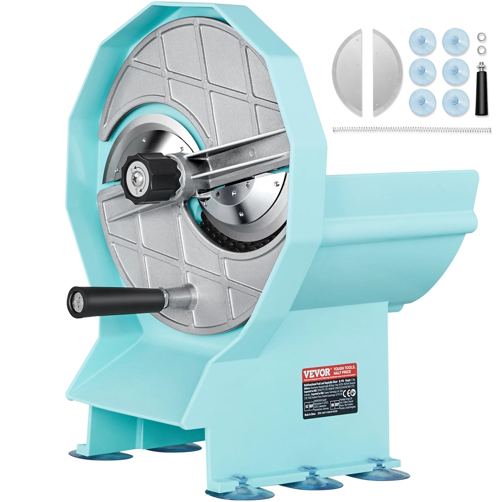 Commercial Manual Vegetable Fruit Slicer 0-0.5"/0-12mm Adjustable