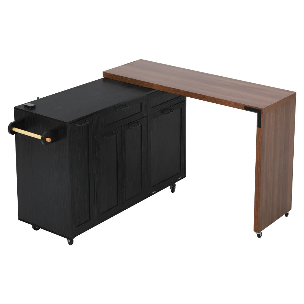 102.3 "Kitchen Island w/ Expandable Table