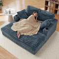 63'' Plush Faux Rabbit Fur Chaise