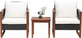 2-Piece Rattan Modern Bistro Patio Set