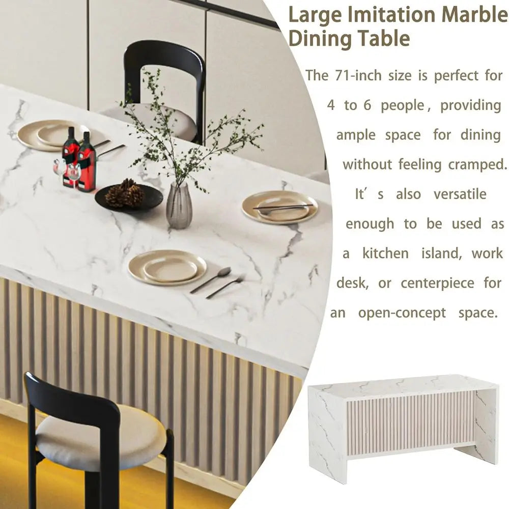70.9" LED Marble for 4-6