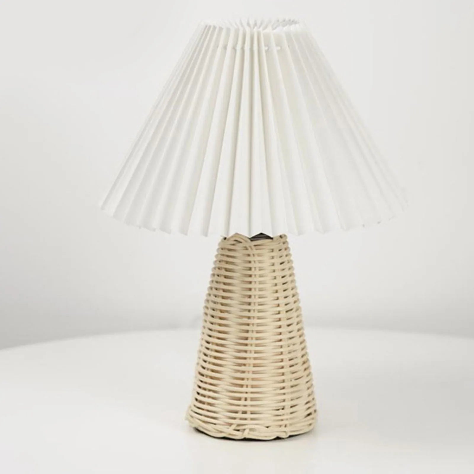 Bedside Night Lamp w/Rattan